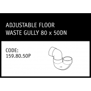 Marley Solvent Joint Adjustable Floor Waste Gully 80 x 50DN - 159.80.50P